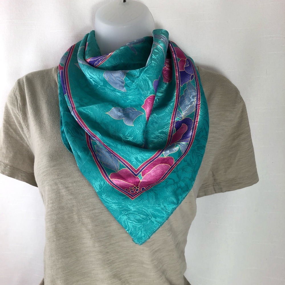 Broadway Leonard 100% silk scarf vintage